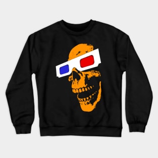 3D Skull (orange) Crewneck Sweatshirt